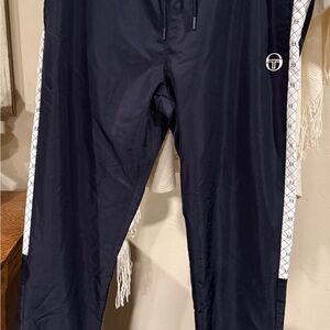 Sergio Tacchini Dark Blue Joggers with White Accents